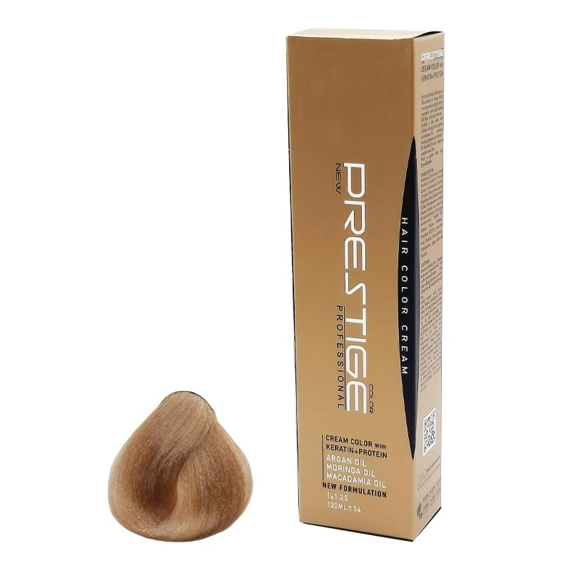 رنگ مو نیو پرستیژ کالر سری طبیعی اکسترا شماره 8.00 حجم 120 میلی لیتر رنگ بلوند روشن اکسترا