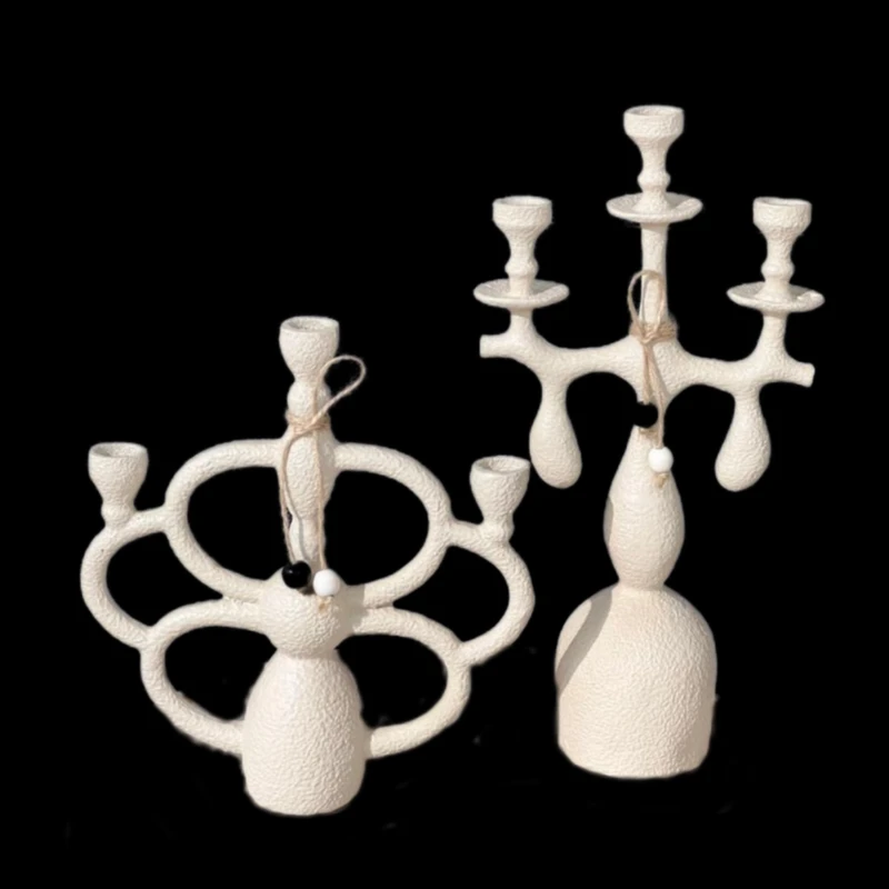 شمعدان مدل ارمغان مناسب برای شمع های استوانه ای مجموعه 2 عددی