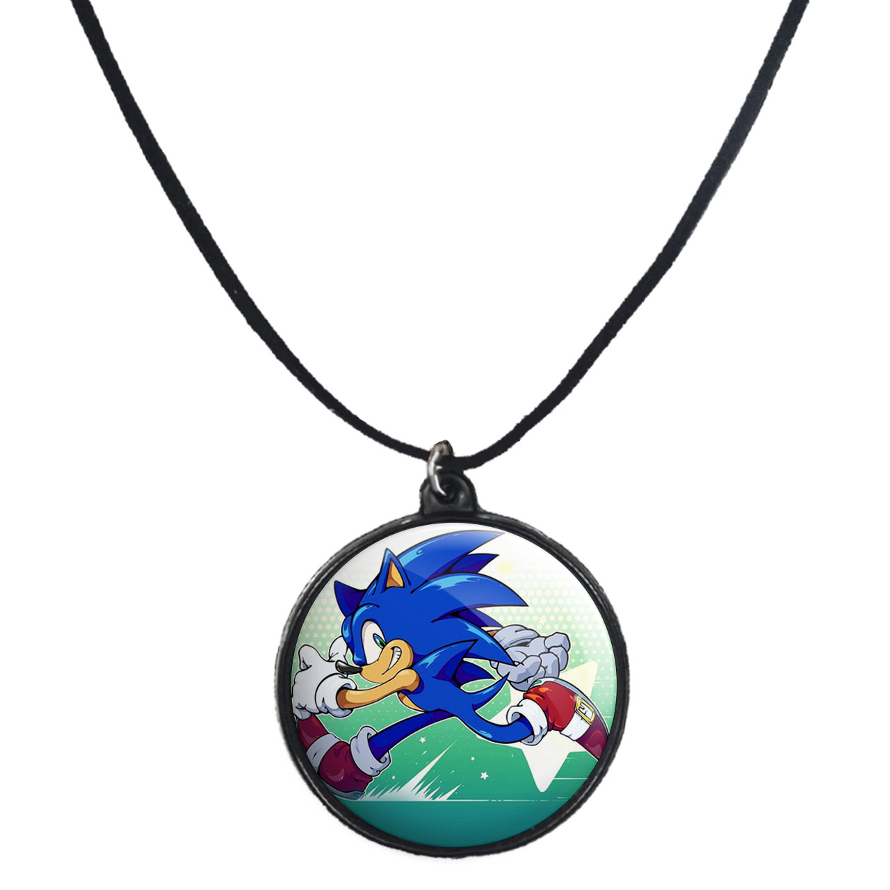 گردنبند پرمانه طرح سونیک کد pmb.14995 مدل دو طرفه