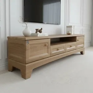 میز تلویزیون آرچین چوب مدل نئوکلاسیک مناسب برای تلویزیون تا 75 اینچ