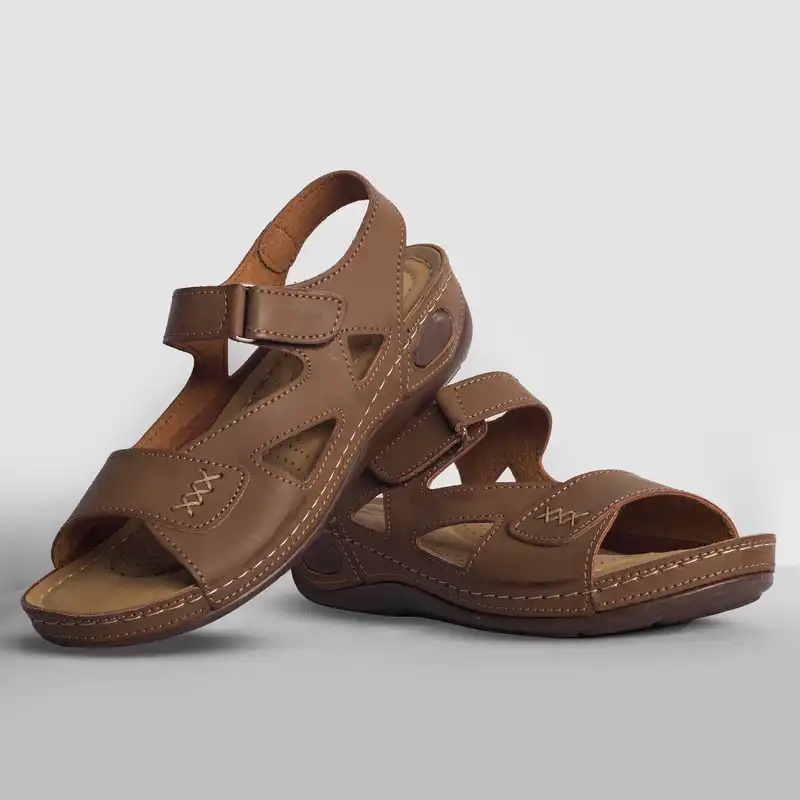 صندل زنانه مدل 115 گردویی کد 432