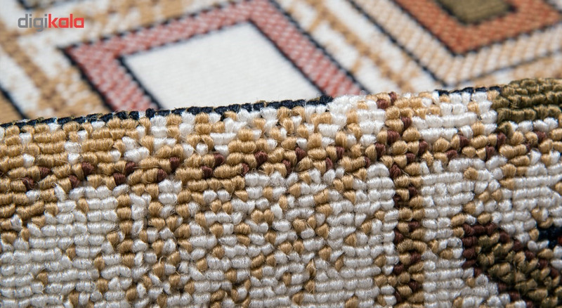 گلیم ماشینی پارمیس طرح میخک دایره گلیم ماشینی پارمیس طرح میخک دایره