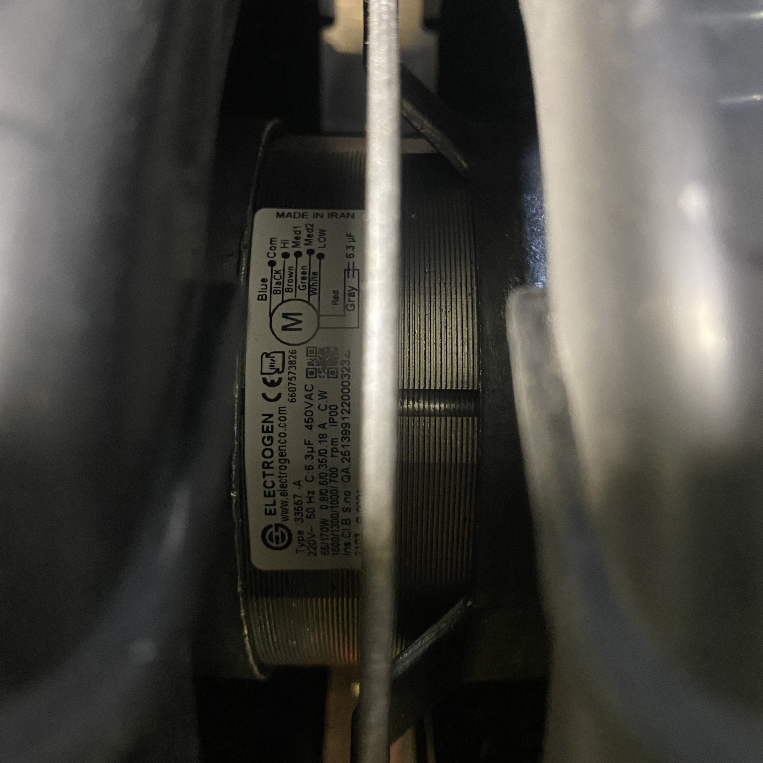 فن حلزونی الکتروژن کد 33557-A فن حلزونی الکتروژن کد 33557-A