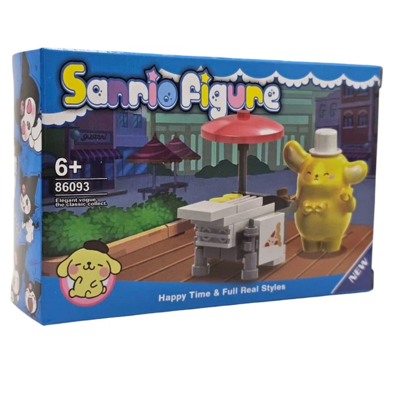 ساختنی 20 تکه ناب سل مدل  پوم پوم پورین و پیتزا کد SANRIO FIGURE 86093 NO.7