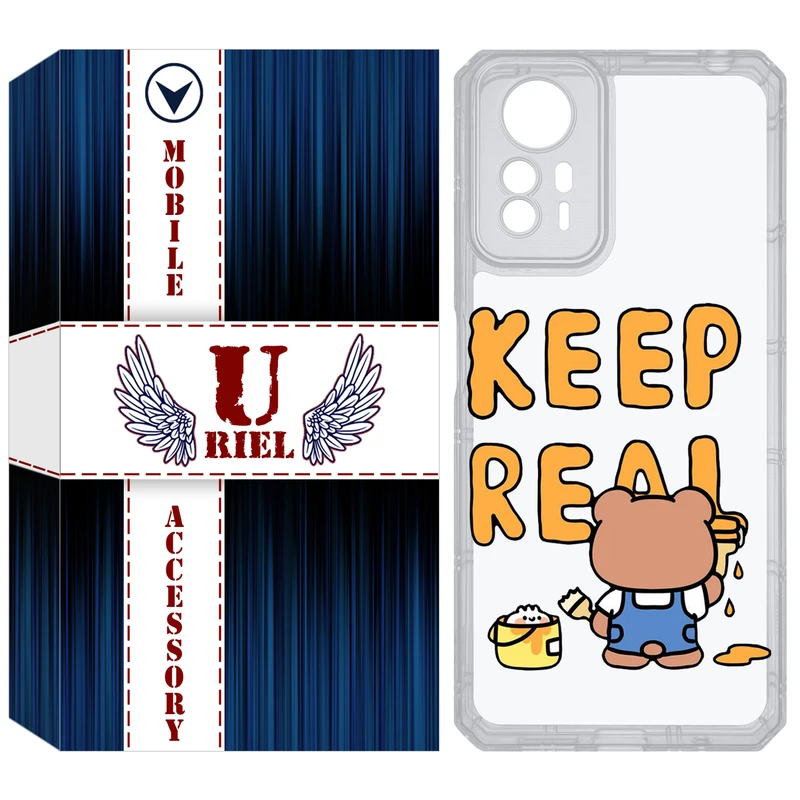 کاور یوریل مدل Clear کد 15 طرح خرس مناسب برای گوشی موبایل شیائومی Redmi Note 12S