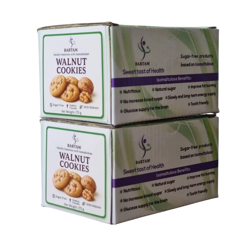 کوکی گردیی بدون قند بارتام بر پایه ایزومالتولوز - 350 گرم بسته 2 عددی