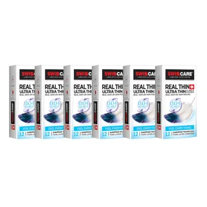 کاندوم سوئیس کر مدل REAL THIN مجموعه 6 عددی