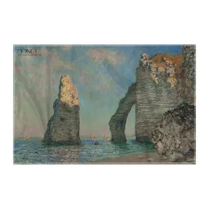 کاغذ کادو ترمه طراحان ایده مدل صخره های اترتات از مونه کد art0205 سایز 57x37 سانتی متر