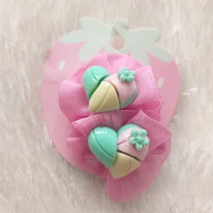 گیره مو دخترانه مدل قلب کد 01 بسته دو عددی