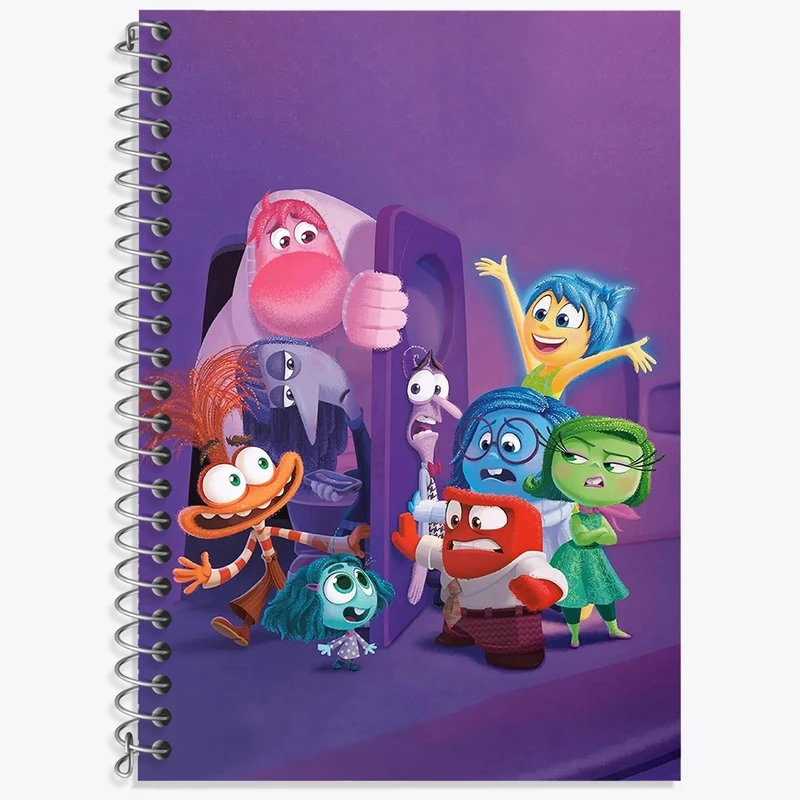 دفتر زبان 50 برگ خندالو مدل دو خط طرح اینساید اوت (Inside Out) کد 36655