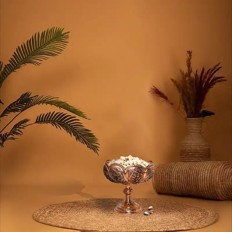 آجیل خوری قلمزنی مدل هشتگرد کد 18p17-1f4