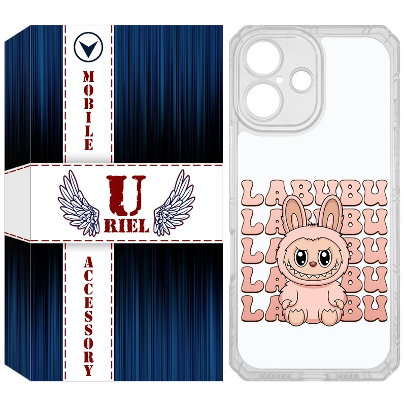 کاور یوریل مدل Clear کد 133 طرح لبوبو  مناسب برای گوشی موبایل اپل iPhone 16