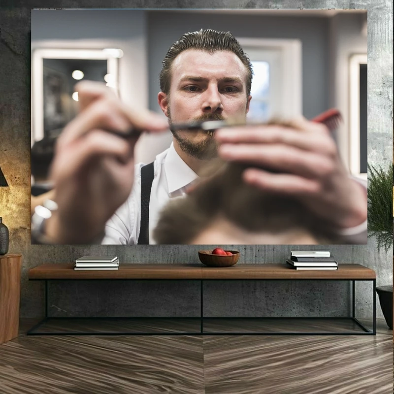 پوستر مدل دیواری طرح آرایشگاه مردانه کوتاهی مو کد FP105371