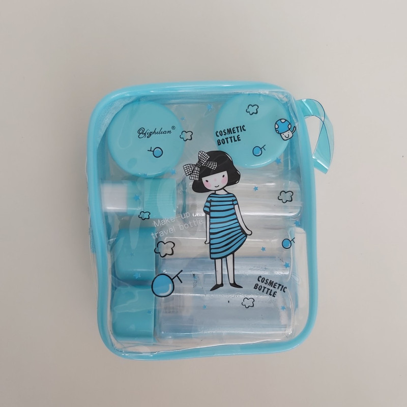 بطری و محفظه کرم مسافرتی کد 0225 بسته 7 عددی