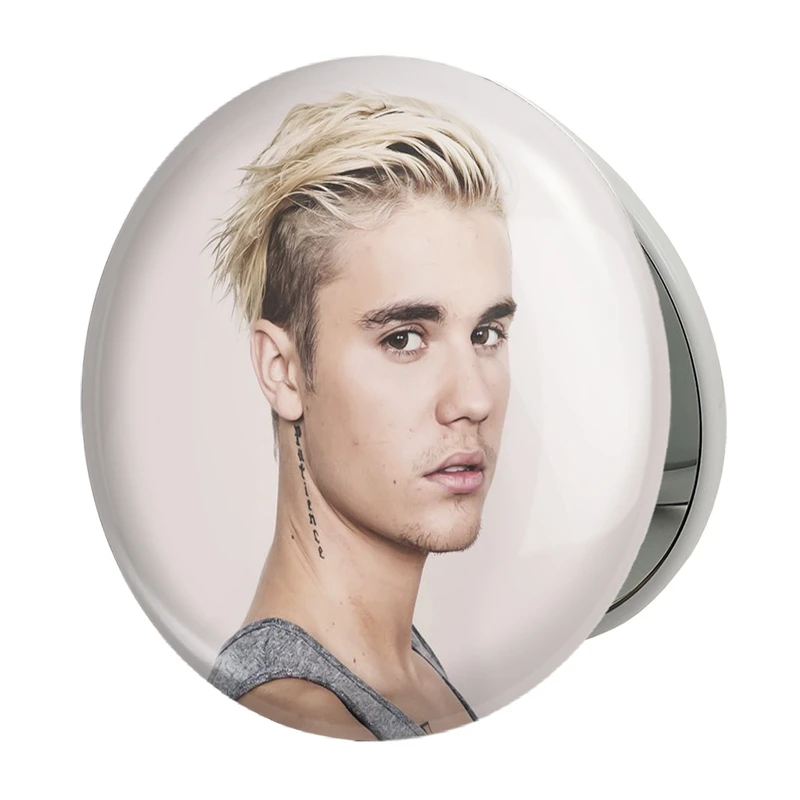 آینه جیبی خندالو طرح جاستین بیبر Justin Bieber مدل تاشو کد 2704 