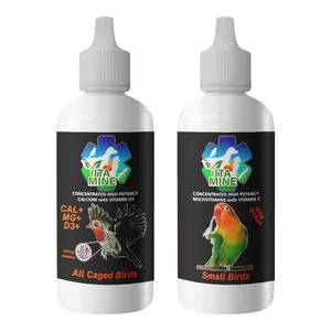 قطره مولتی ویتامین و کلسیم پرندگان ویتاماین مدل Set2 حجم 60 میلی لیتر مجموعه 2 عددی