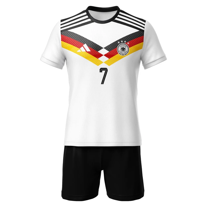 ست تی‌شرت و شلوارک ورزشی پسرانه مدل تیم ملی آلمان هاورتز کد 526