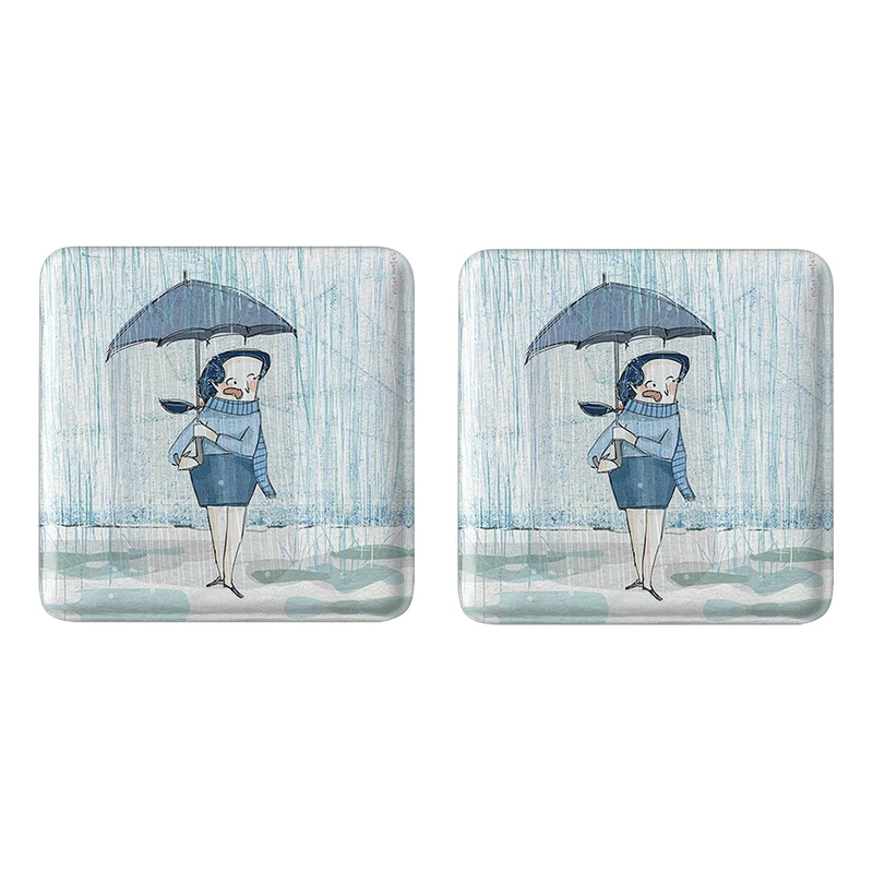 مگنت خندالو مدل چتر و باران کد 54185418 مجموعه 2 عددی