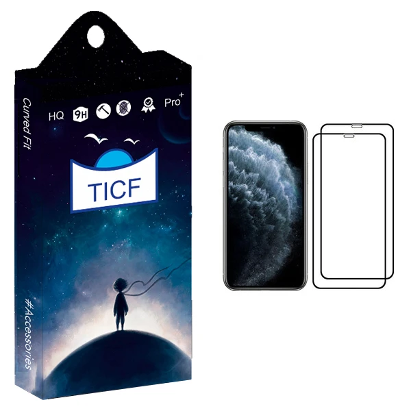 محافظ صفحه نمایش تی ای سی اف مدل +HD مناسب برای گوشی موبایل اپل iPhone 11 Pro بسته دو عددی