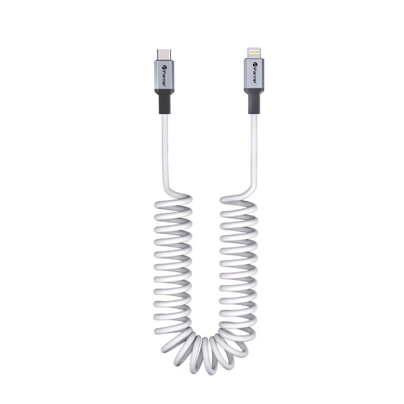 کابل تبدیل USB-C به لایتنینگ پارمپ مدل SPRING 27CL1.8M طول 1.8 متر 