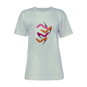 تی شرت آستین کوتاه زنانه مدل کفش کد K40 T