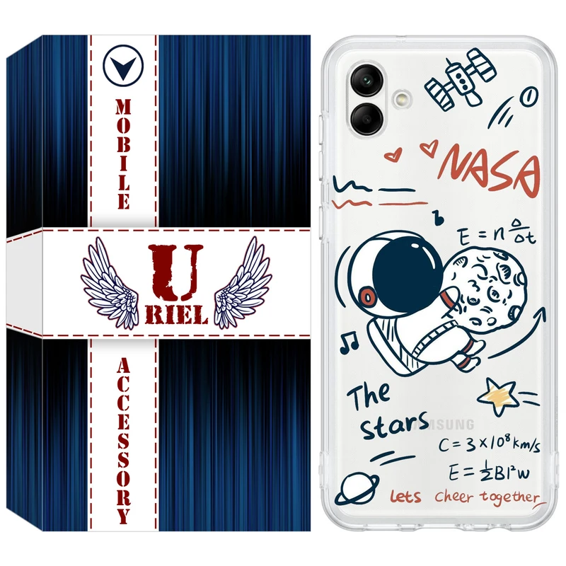 کاور یوریل مدل Clear کد 27 طرح ناسا مناسب برای گوشی موبایل سامسونگ Galaxy A04e