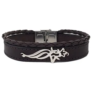 دستبند نقره مردانه ترمه ۱ طرح سجاد کد mas 00710