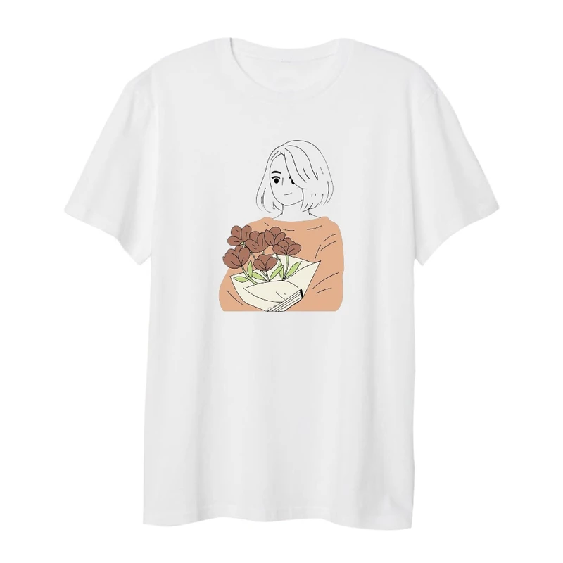 تی شرت لانگ آستین کوتاه زنانه مدل دخترک