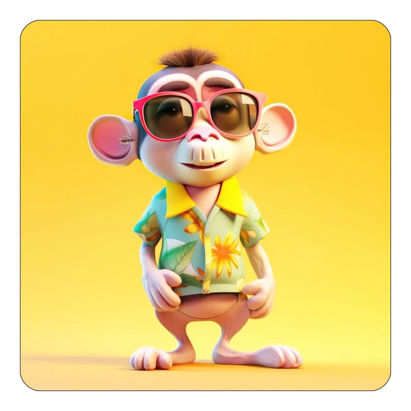 مگنت کاکتی طرح حیوانات کارتونی مدل mp28457