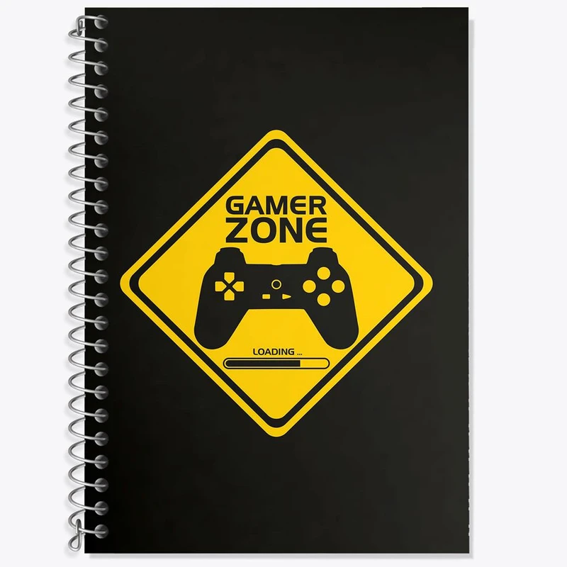 دفتر زبان 50 برگ خندالو مدل دو خط طرح گیمر Gamer کد 3902