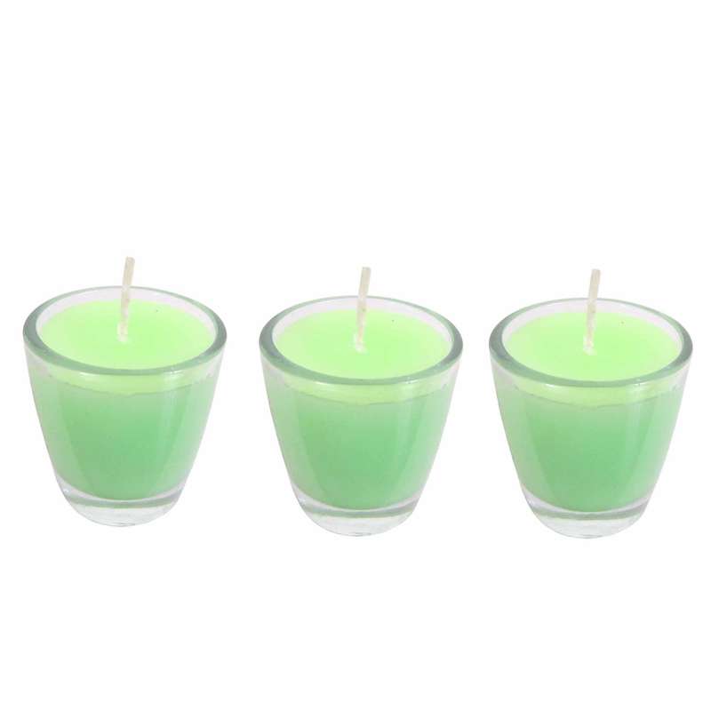 شمع لیوانی مدل رز بسته 3 عددی