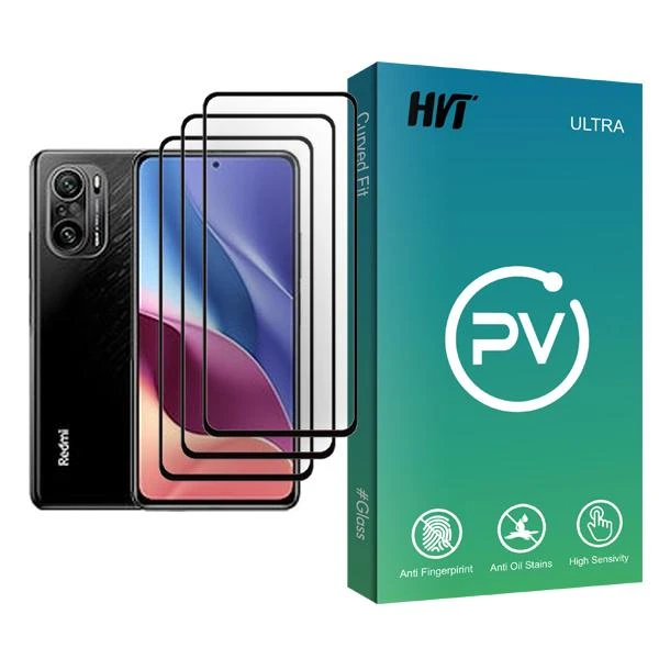 محافظ صفحه نمایش اچ وی تی مدل PV Glass MIX003 مناسب برای گوشی موبایل شیائومی Redmi K40 Pro plus بسته سه عددی