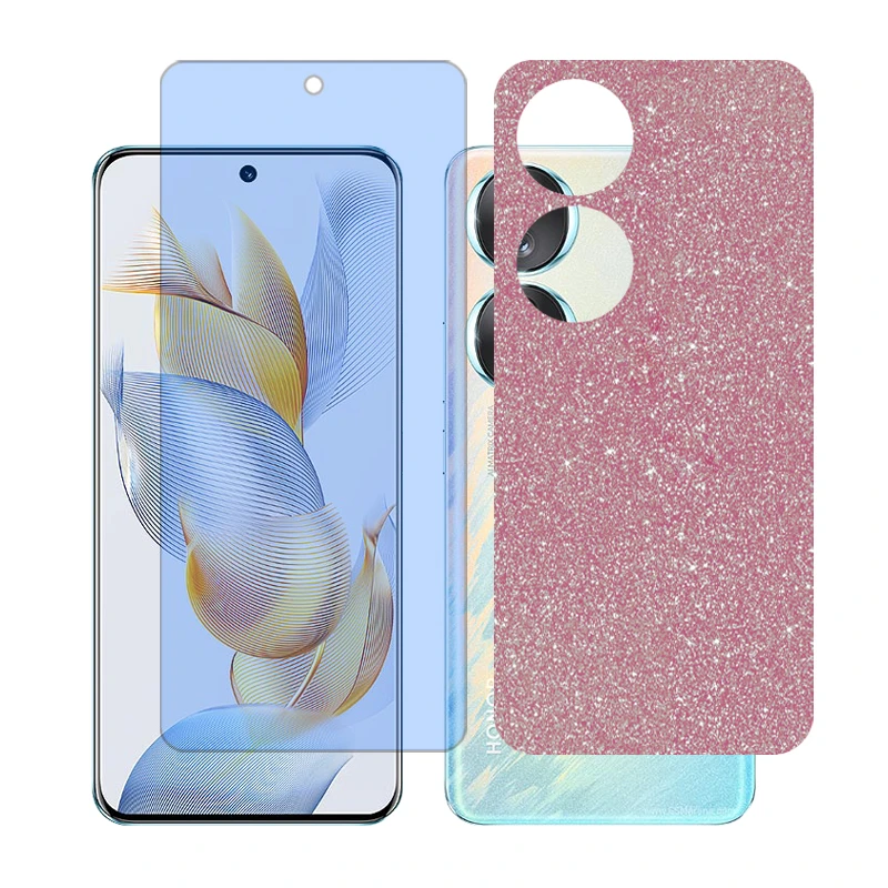 محافظ صفحه نمایش مات آنتی بلو گلس مدل Together مناسب برای گوشی موبایل آنر X9b به همراه برچسب پوششی پشت گوشی