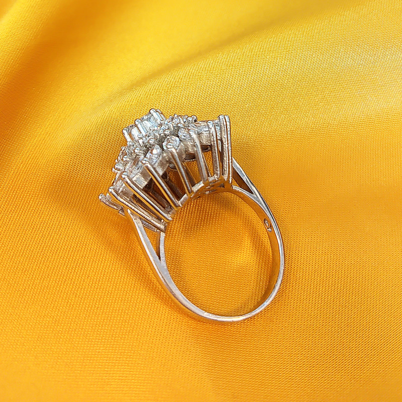 انگشتر نقره زنانه مدل جواهری کد NG2201