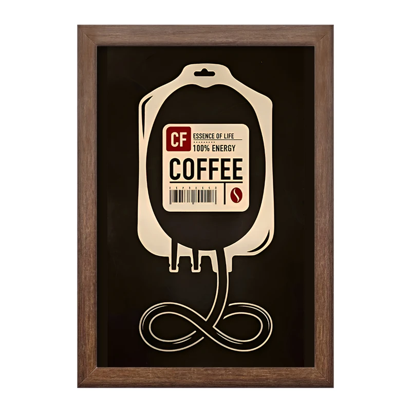 تابلو خندالو طرح قهوه (Coffee) کد F10393