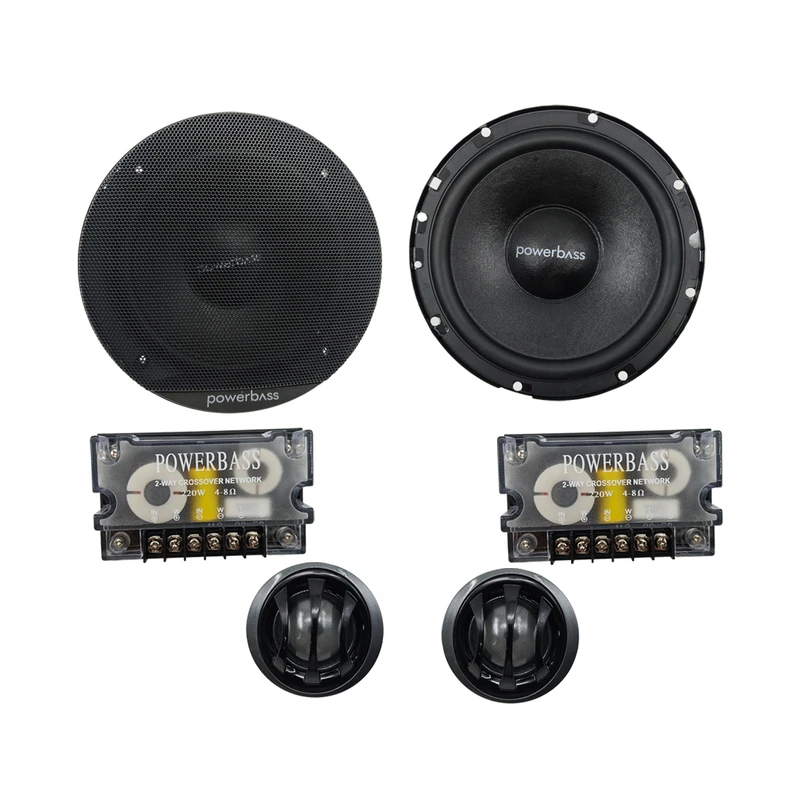 کامپوننت پشت و جلو خودرو پاوربیس مدل PB-65CS سایز 6.5 اینچ بسته 6 عددی