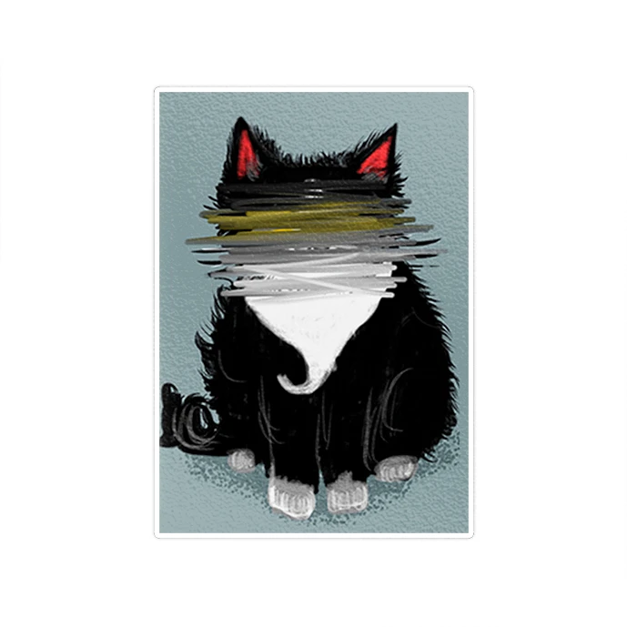 استیکر لپ تاپ ماسا دیزاین طرح گربه مدل STK1362