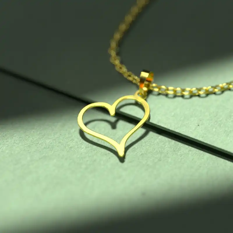 گردنبند طلا 18 عیار زنانه مدوپد مدل قلب کد E1129