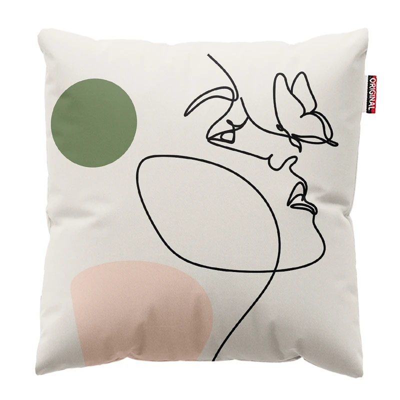 کوسن پاد آفرین مدل بوهو طرح مینیمال کد PK402912 سایز 40*40 سانتی متر