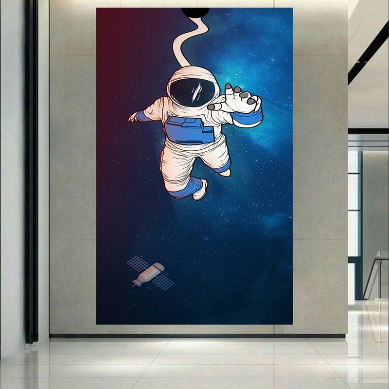 پوستر طرح کهکشان و فضانورد مدل شاتل کد AR10200