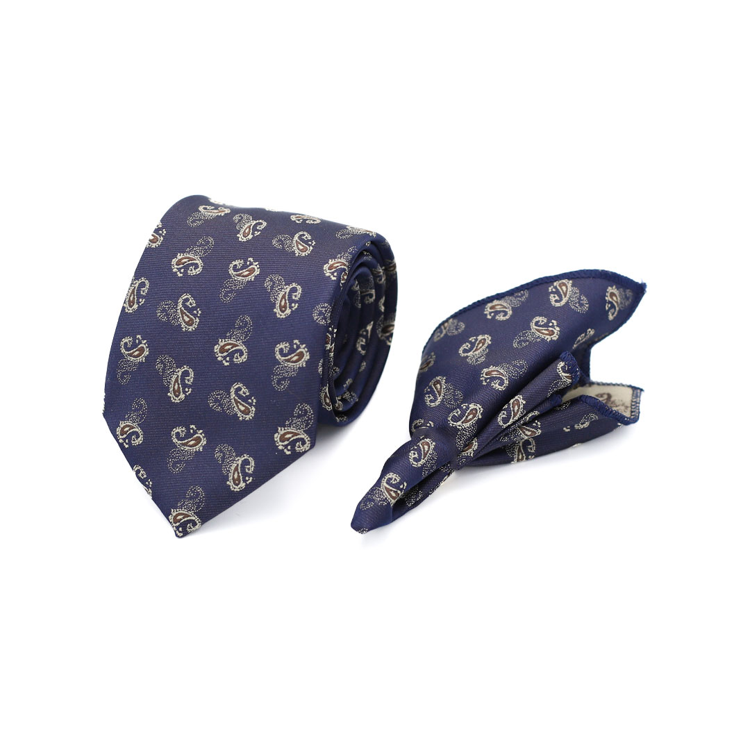 ست کراوات و دستمال جیب مردانه مدل AT-205