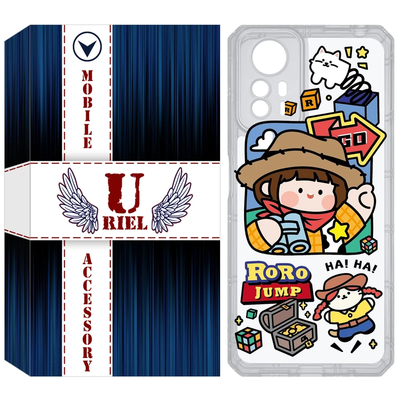 کاور یوریل مدل Clear کد 29 طرح دختر خوشحال مناسب برای گوشی موبایل شیائومی Redmi Note 12S