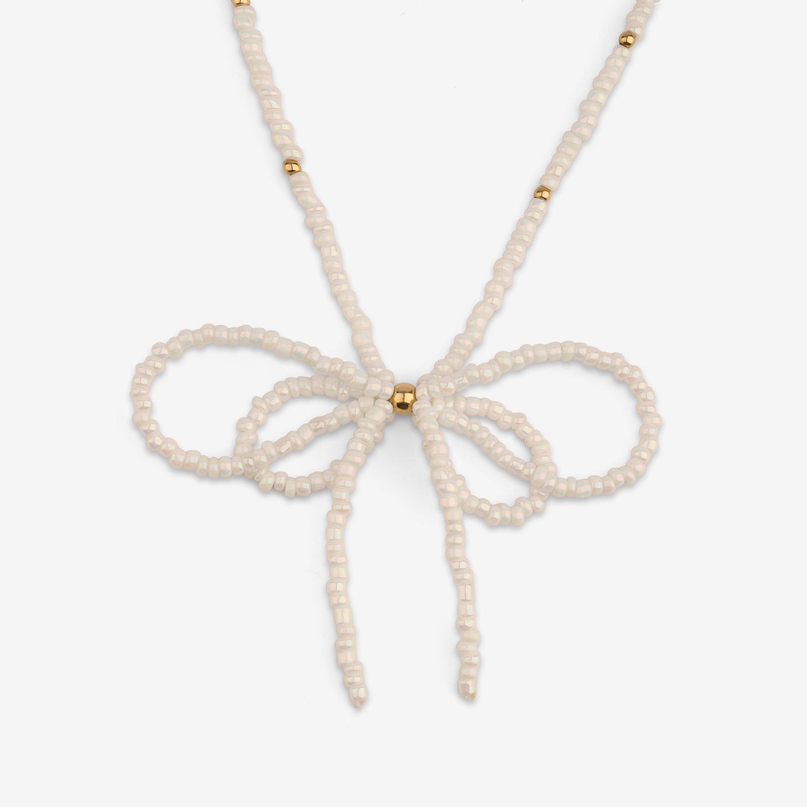 گردنبند طلا 18 عیار زنانه با زنجیر مروارید وی گالری مدل nc3877 -  - 1