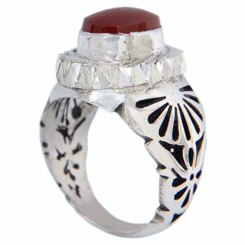 انگشتر نقره مردانه مدل رکاب دست ساز کد AM_5059