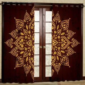 پرده مدل خورشیدی هازان پانچی کد 128 D سایز 140x200 سانتی متر