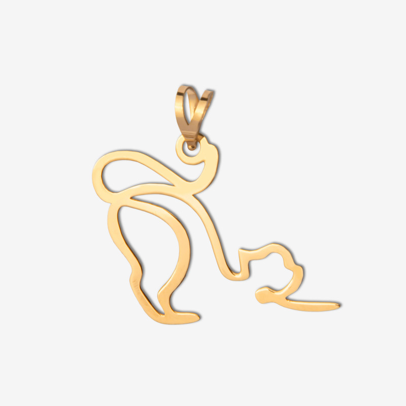 آویز گردنبند طلا 18 عیار زنانه مایا ماهک طرح گربه کد MM2168