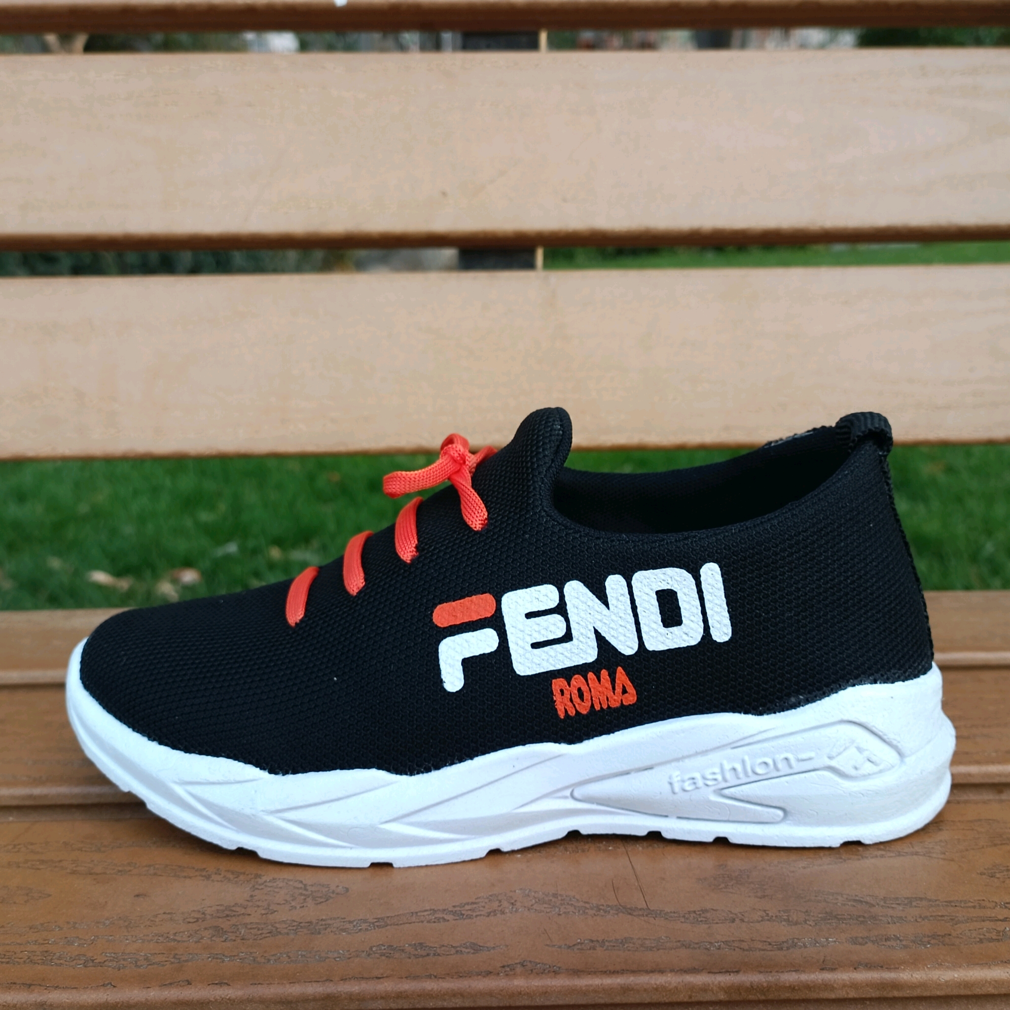 کفش راحتی  مدل جورابی کد T.j رنگ نارنجی