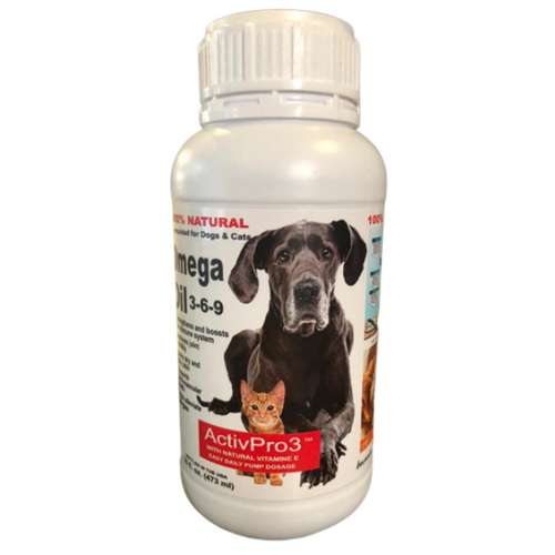 روغن ماهی درمان ریزش مو سگ و گربه مدل امگا اویل حجم 473 میلی لیتر