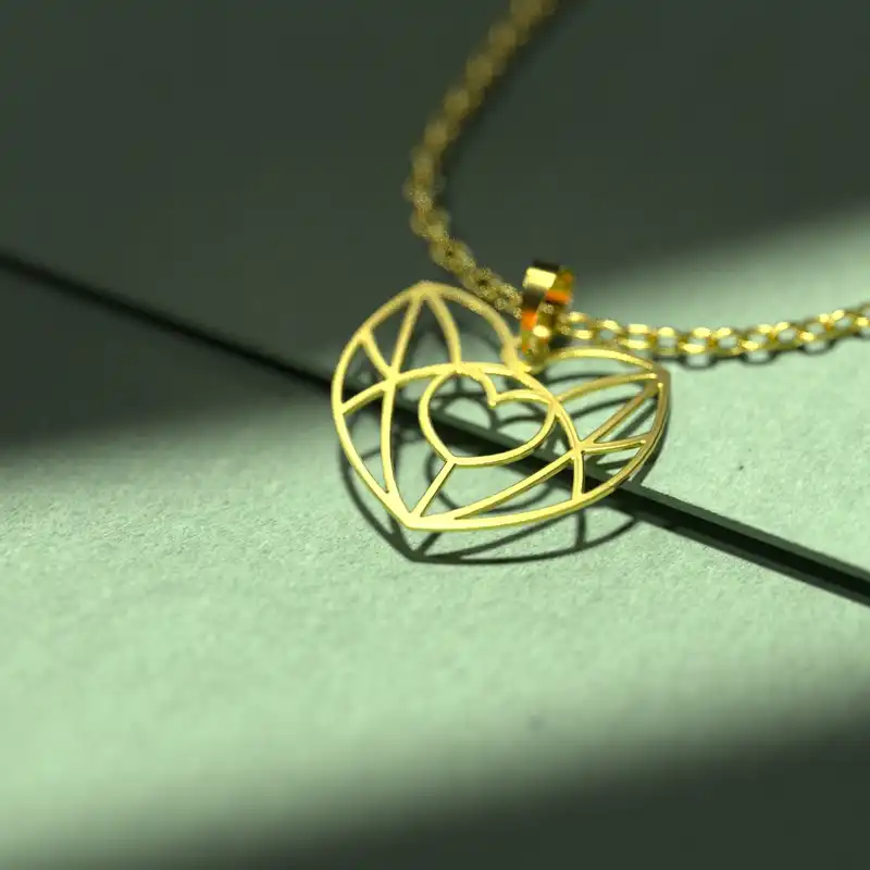 گردنبند طلا 18 عیار زنانه مدوپد مدل  طرح قلب کد E1284