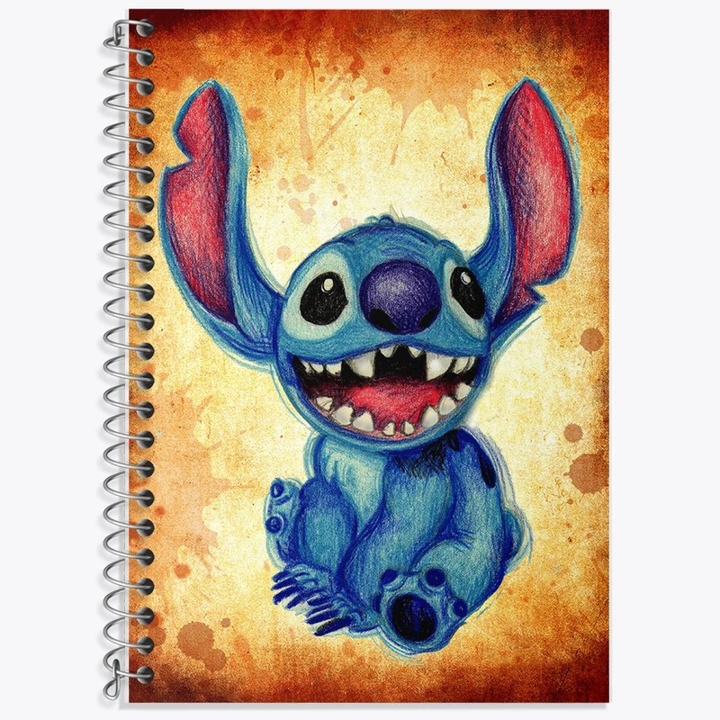 دفتر زبان 50 برگ خندالو مدل دو خط طرح استیچ کد F2214